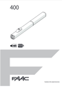 FAAC 400 Manuals