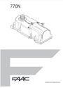 FAAC 770N Manuals