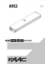 FAAC A952 Manuals